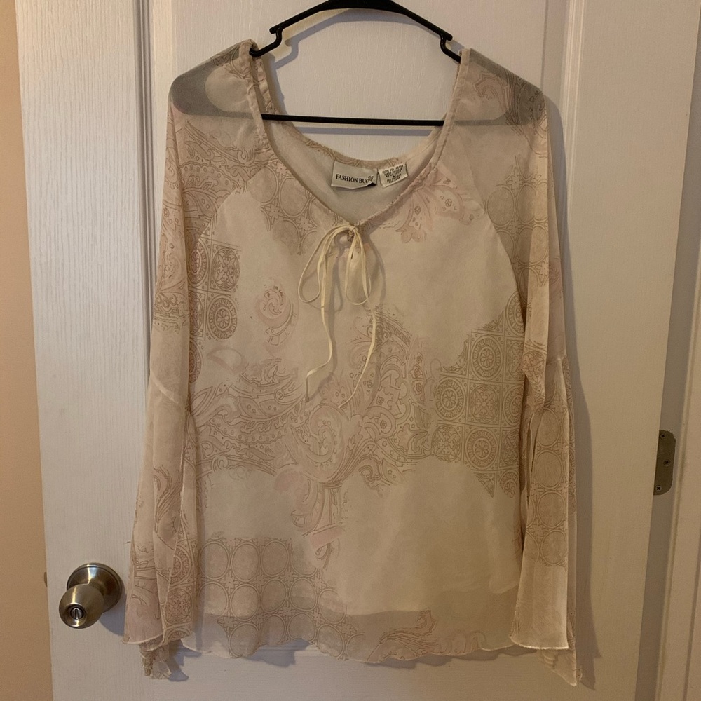 Fashion Bug Paisley Boho Long Sleeve Blouse